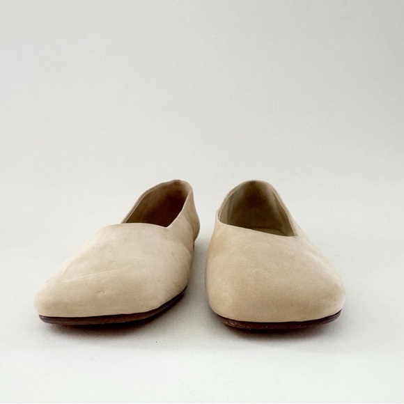 Vince Leah Ballet Flat Nubuck Beige Neutral Classic Minimalist Traditional 9.5 - Picture 9 of 15
